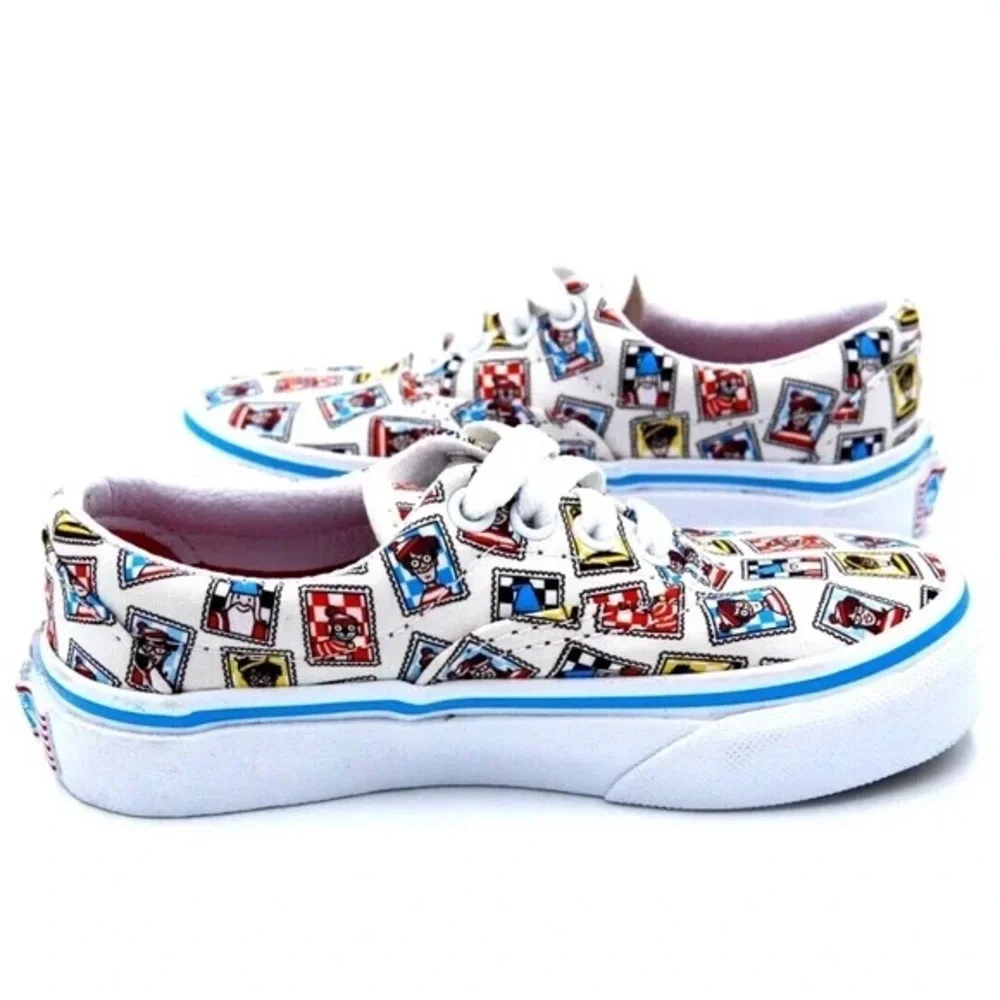 Vans X Where's Waldo | Era Postage Skate Shoe Kids Boy/Girl - Picture 4 of 10